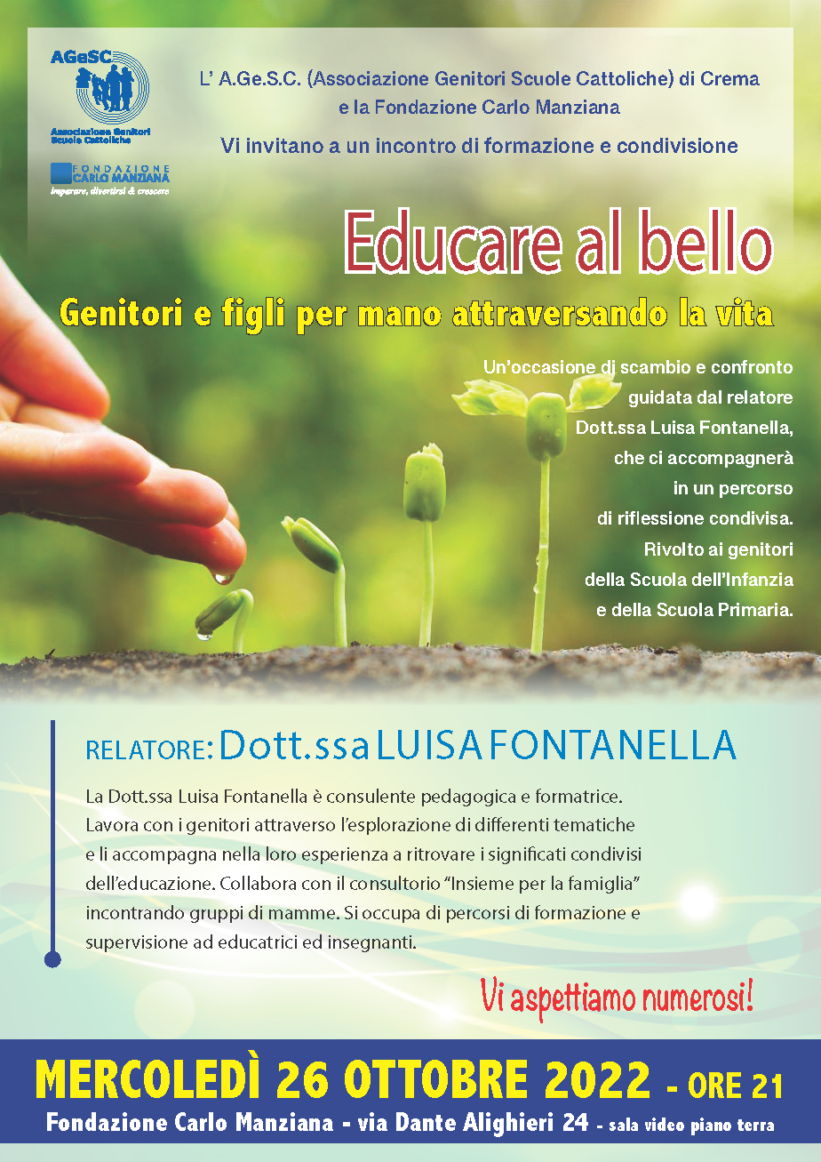 Educare al bello: Genitori e figli per mano attraversando la vita
