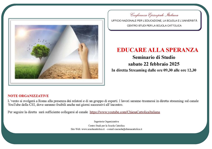 Seminario Centro Studi Scuola Cattolica: "Educare alla speranza"