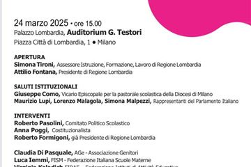 CONVEGNO: 25 ANNI DI LEGGE DI PARITÀ E DOTE SCUOLA