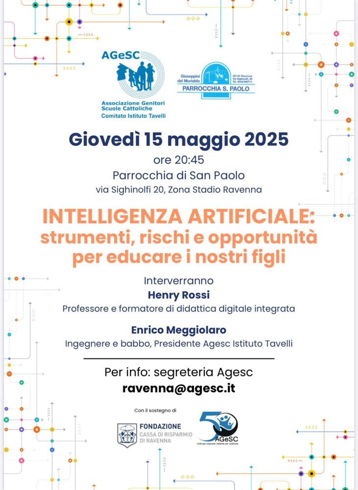 INTELLIGENZA ARTIFICIALE: strumenti, rischi e opportunità per educare i nostri figli