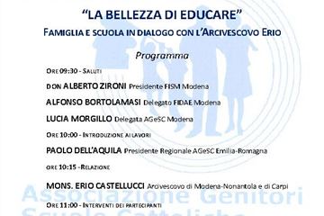 “LA BELLEZZA DI EDUCARE" - Famiglia e scuola in dialogo con l’Arcivescovo Erio Castellucci