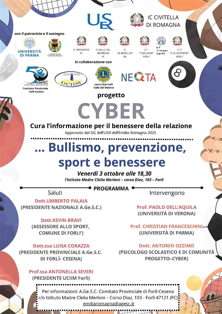 CONVEGNO: "… BULLISMO, PREVENZIONE, SPORT E BENESSERE"