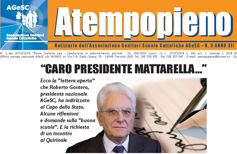 LA LETTERA APERTA DI ROBERTO GONTERO AL CAPO DELLO STATO