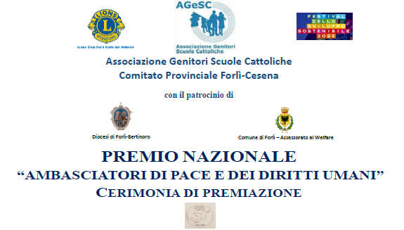 Cerimonia finale Premio “Ambasciatori di pace e dei diritti umani”